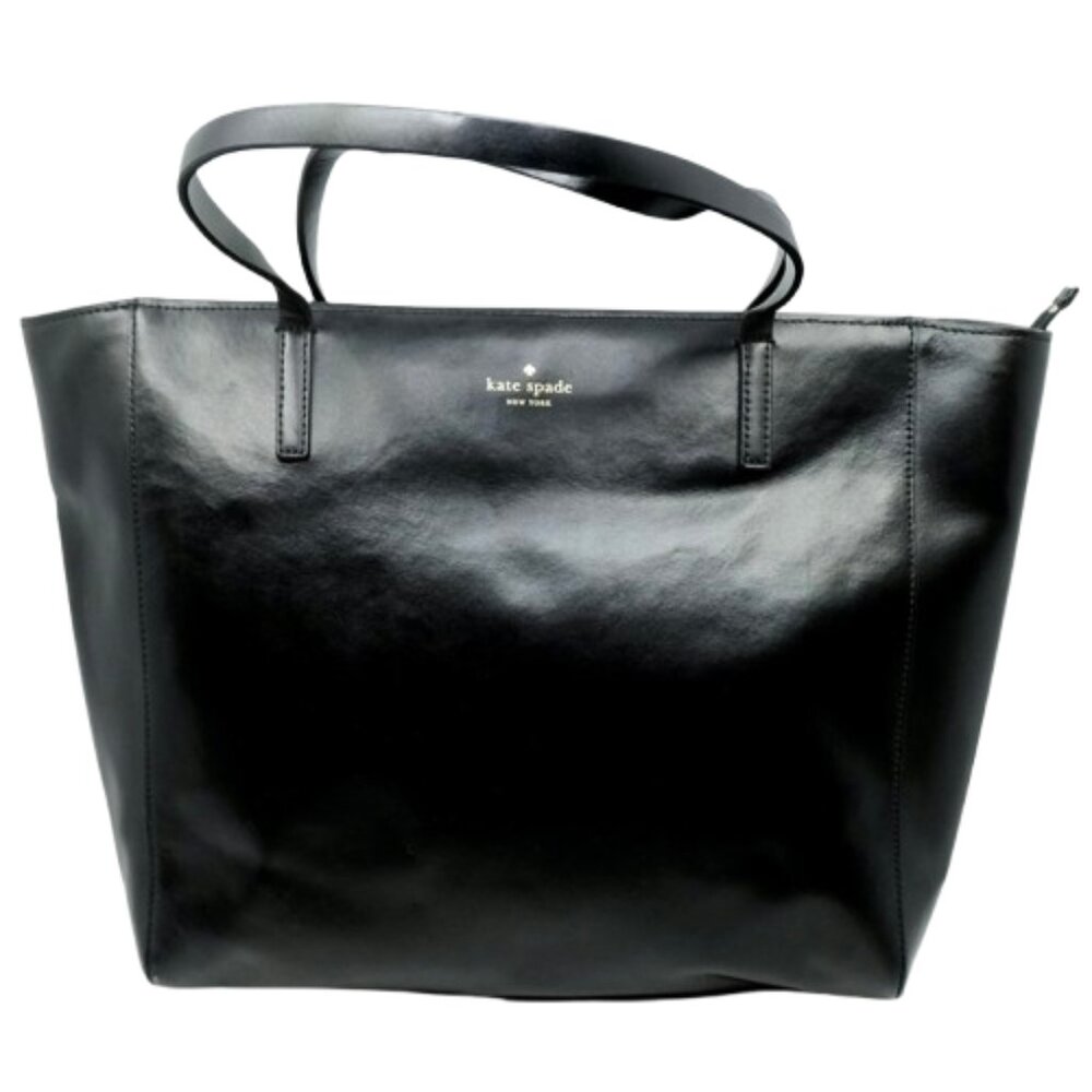 KATE SPADE~White Street Violeta~EXTRA LARGE BLACK LEATHER TOTE SHOULDER BAG